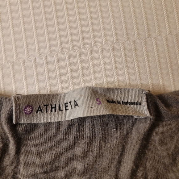 Athleta Comeback Striped Ruched Midi Length Long Sleeve Dress sz S 779703 - Picture 2 of 9